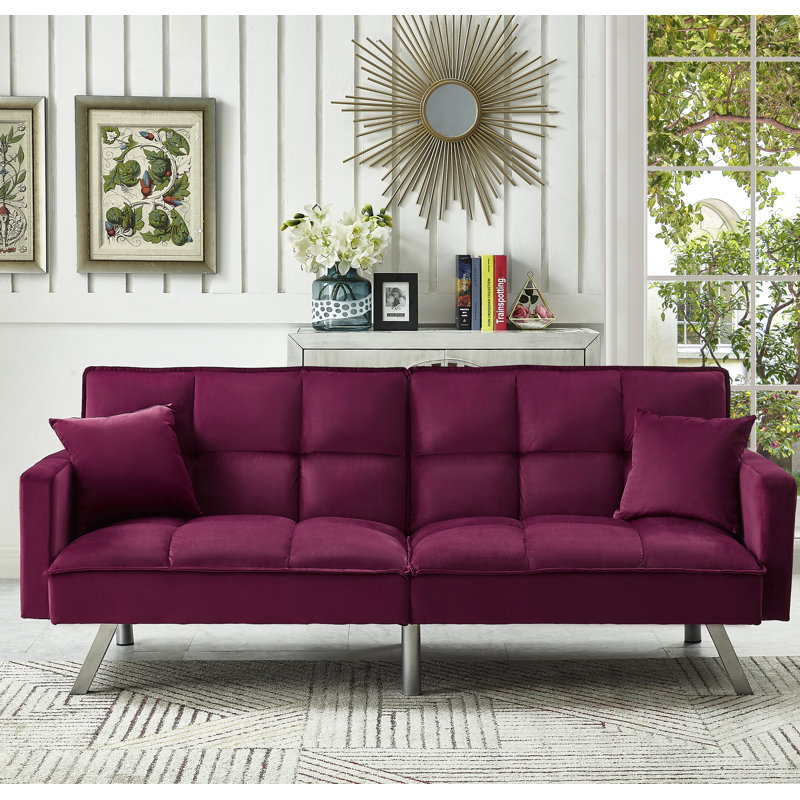 Orren Ellis Syliva 80" Square Arm Sleeper Sofa Bed & Reviews Wayfair